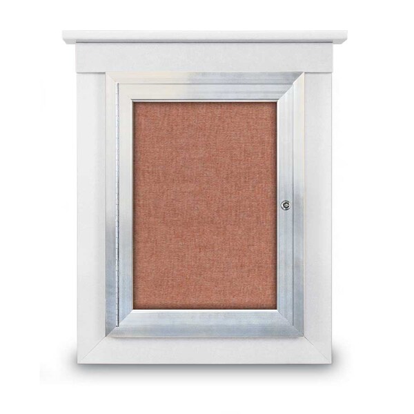 Sliding Glass Enclosed Letterboard, 72"x3, UV9007ACS-BLACK-BARBLU